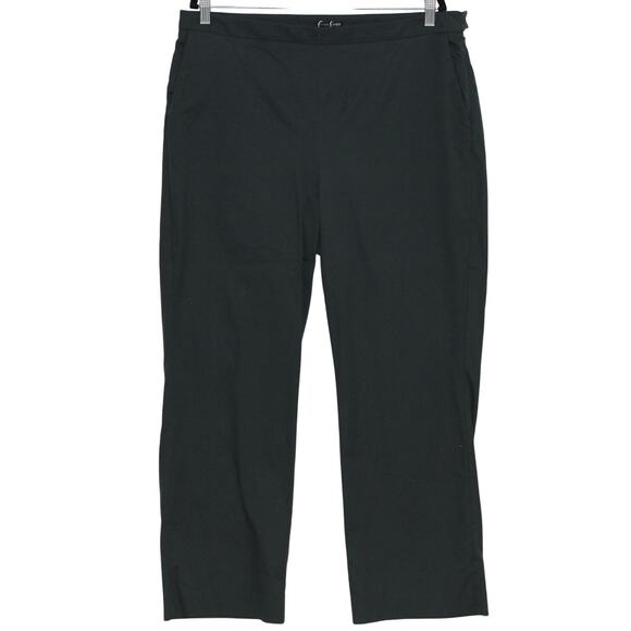 Eileen Fisher Dark Green Ankle Length Trousers Pants Size 16 - Picture 2 of 6